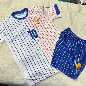 Kids France Mbappe #10 Soccer JERSEY SHORTS